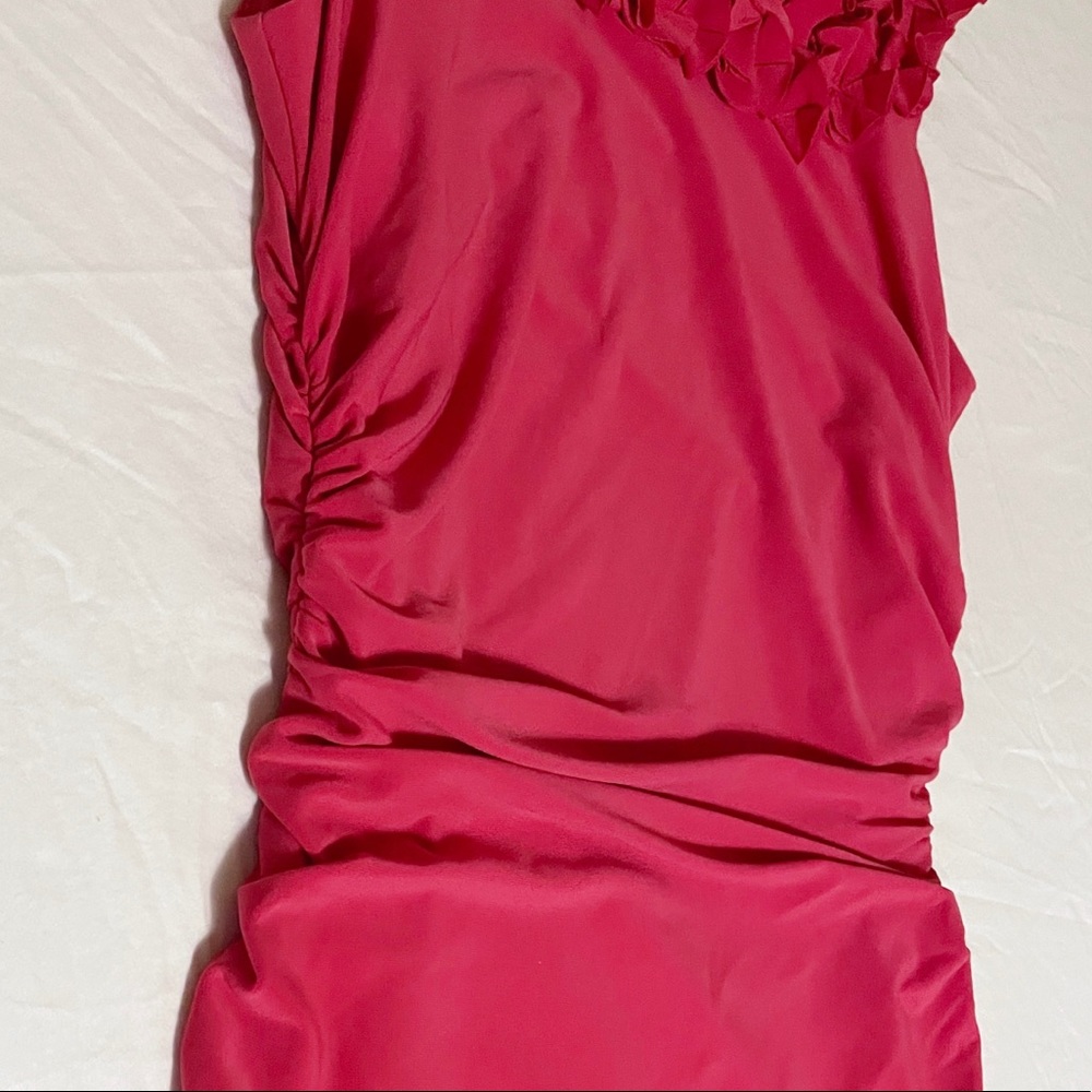 Pink Ruched Floral Dress - Picture 11 of 11